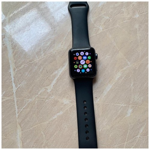 Apple Watch Series 3 GPS Space Grey Alum with Sport Band Smart Watch - Black [38mm] Black