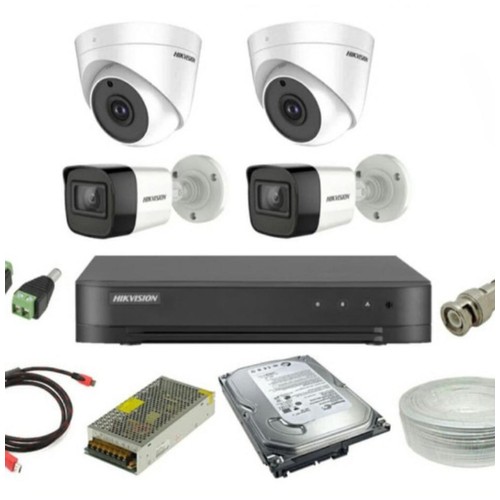 CCTV PAKET  4CH FULL HD CCTV 2MP ORIGINAL Komplit
