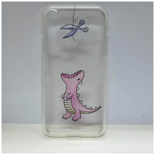 Case for Iphone X Dinosaur - Clear