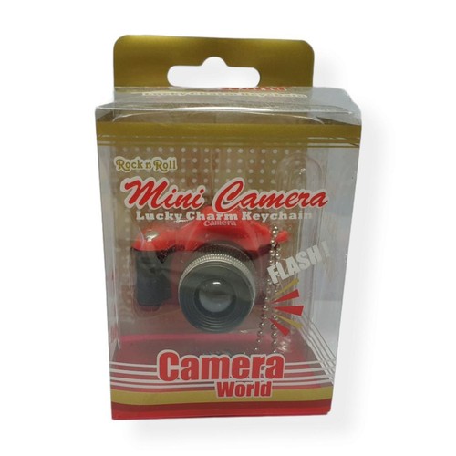 Mini Camera Lucky Charm Keychain - Red