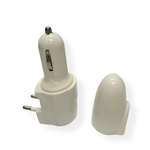 Car charger with wall charger - White
