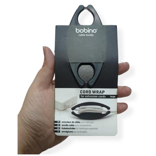 Bobino Cord Wrap - Multiple sizes and colors - Stylish Cable and Wire Management / Organizer - Black