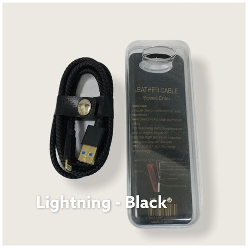 Kabel USB Lightning 3.0 Gold Plate to iPhone -LGH1M - Black