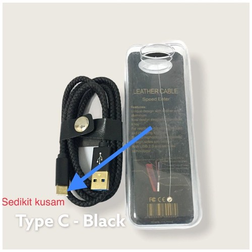 Kabel USB Type-C 3.0 Gold Plate - Quick Charge - Black
