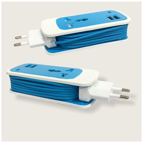 Dual USB Universal Socket 3 in 1 FZ-015 - Blue