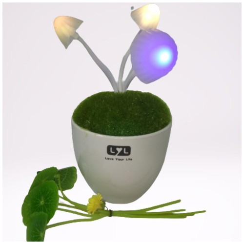 Lampu Tidur LED Berwarna Bentuk Bunga Dengan Sensor Cahaya