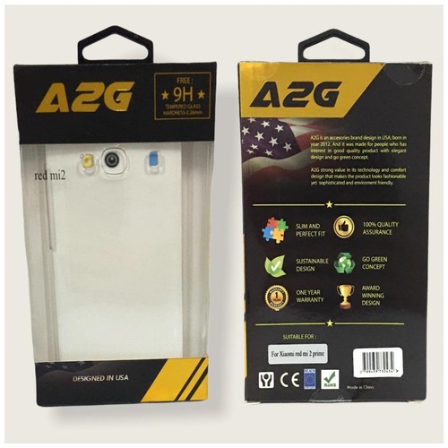 Case A2G Redmi2 prime FREE Tempered Glass - Clear
