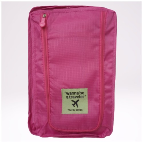Travel Storage Bag Organizer / Travel Pouch - Pink