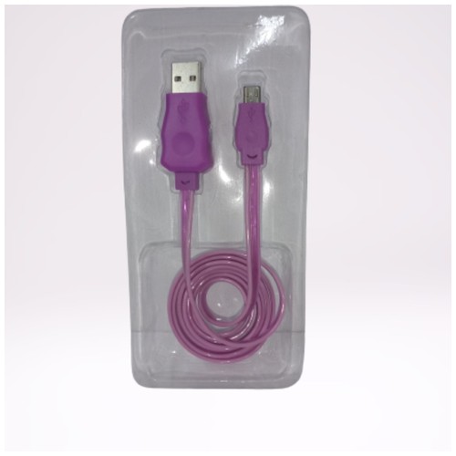 Micro Usb Cable With LED Visible Light - Purple