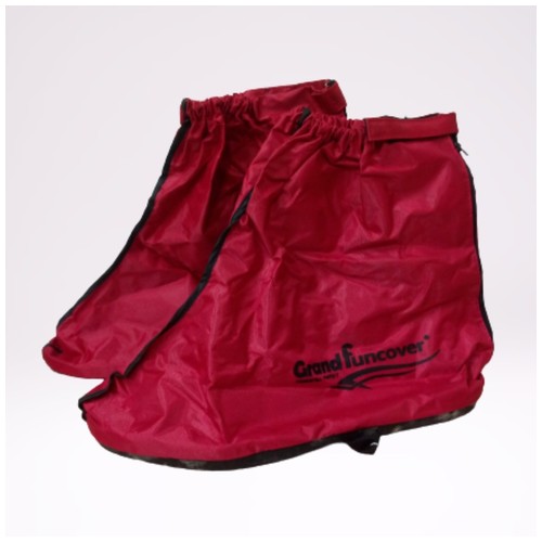 Jas Hujan Sepatu Grand Fun Cover  / Cover Shoes Size L- Red