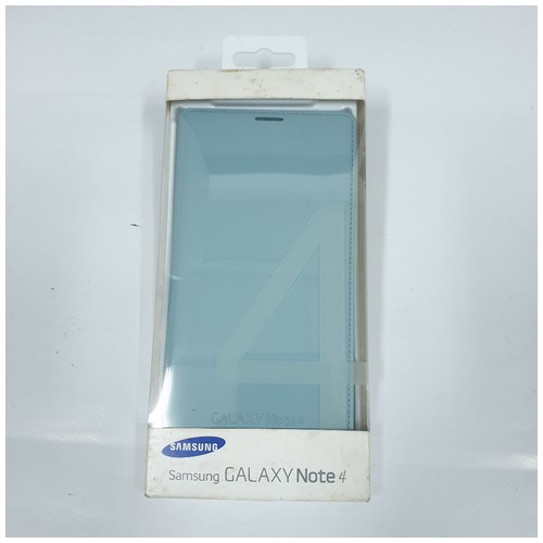 [BNIB] ORIGINAL Samsung Flip Wallet Cover Note 4 - Light Blue