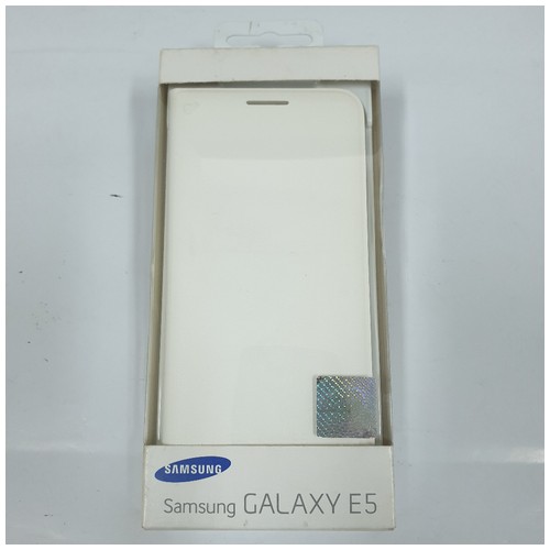 [BNIB] ORIGINAL Samsung Flip Wallet Cover Samsung Galaxy E5 - White