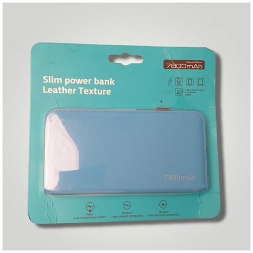Bcare Slim Power Bank Leather Texture 7800mah - Blue