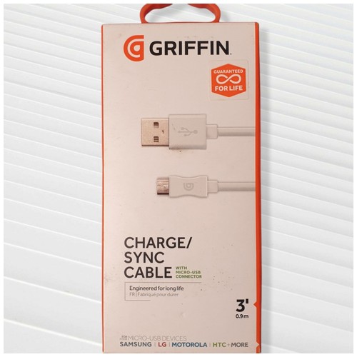 Griffin Charge/Sync Cable with Micro USB Connector - White