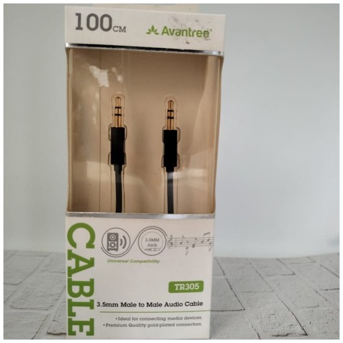 Avantree AUX 3.5mm male to male Audio cable TR305 - BLACK