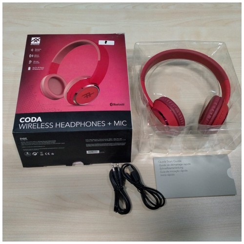 Ifrogz Coda Wireless Headfone With Mic - Red - Grade A