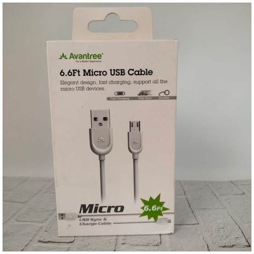 Avantree cable micro usb 2m - WHITE