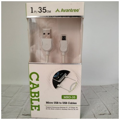 Avantree micro USB to USB cable 35cm - WHITE