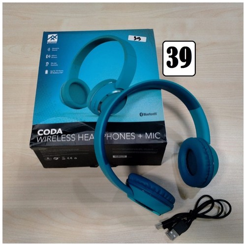 Ifrogz Coda Wireless Headfone With Mic IFOPOH-BL0 – Blue – Grade B