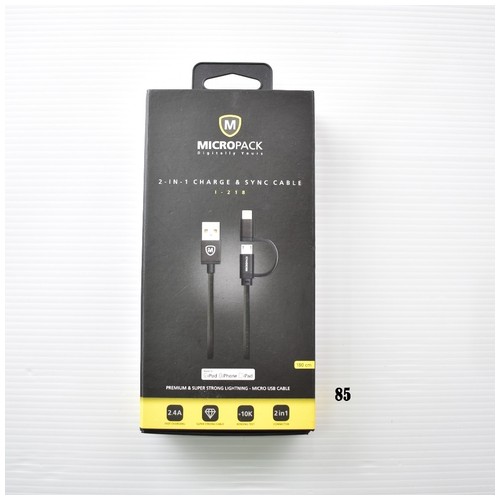 Micropack Cable Lightning + Micro (combo) Charge & Sync 180CM I-218.BLK – Black