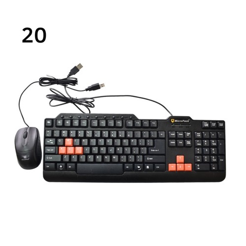 MICROPACK KEYBOARD MOUSE MULTIMEDIA + OPTICAL MOUSE COMBO - Grade A