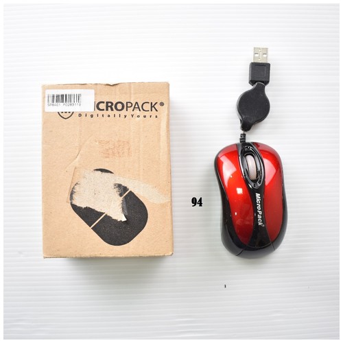 Micropack Mouse Retracable Cable Optical MP-209R.RED – Red