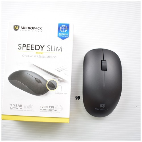 Micropack Mouse Wireless Speedy Slim MP-721W.BK – Black