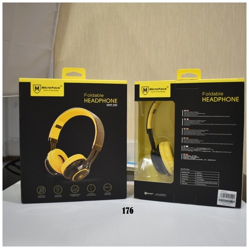 Micropack Headphone MHP-500 – Black & Yellow - Grade A
