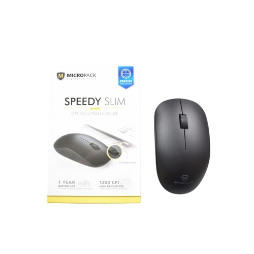 Micropack Speedy Slim Optical Wireless Mouse - Black