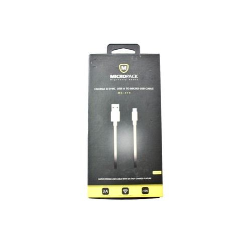 Micropack USB A to Micro USB Cable 1.5 M Fast Charging 3A