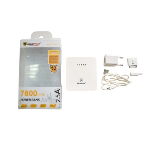 Micropack Power Bank 7800 mAh - White