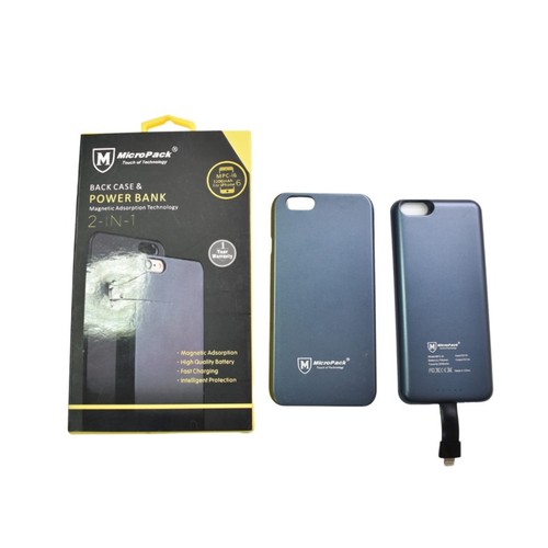 Micropack Back Case & Power Bank Magnetic Adsoption Technology 2 in 1