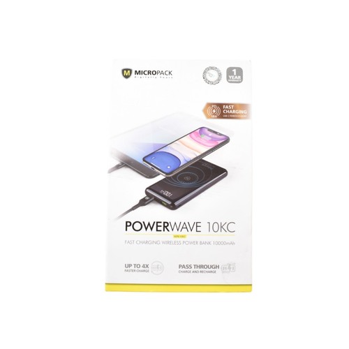 Micropack Wireless Power Bank 10000 mAh + PD 18 Watt & Quick Charge