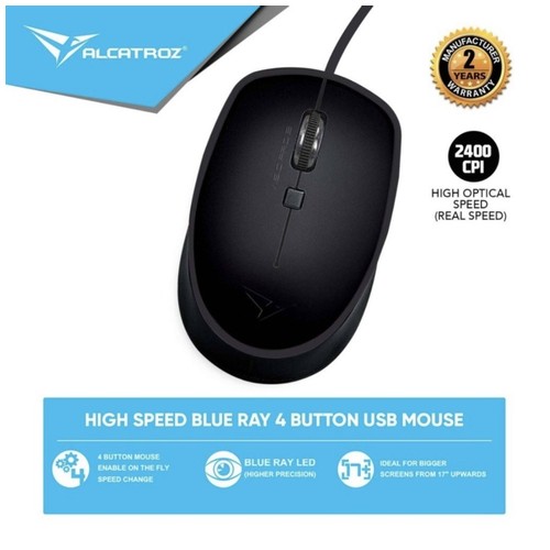 Mouse Wired Alcatroz Asic Pro 2 High Speed Blue Ray