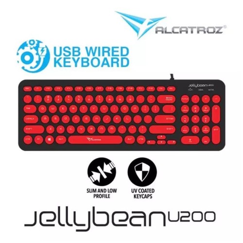 Alcatroz Keyboard Wired JellyBean U200 - B.Red