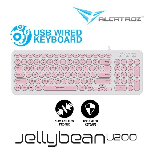 Alcatroz Keyboard Wired JellyBean U200 - W.Peach