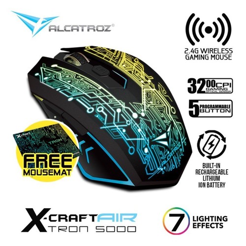 Alcatroz Wireless Gaming Mouse X-Craft Air Tron 5000 (silent)