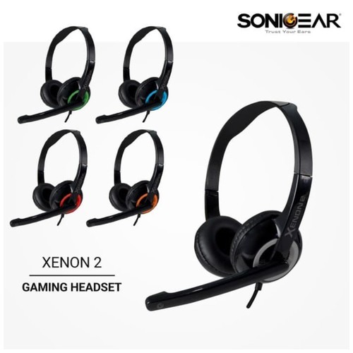 Headset Headphone Gaming Sonicgear Xenon 2 with mic - Turquila