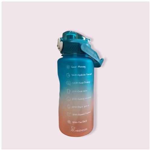 Botol Minuman Viral Botol Minuman Tristan 2L + Sticker 3D & Bening -  Blue Orange