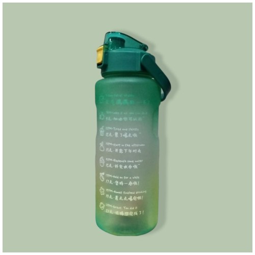 Botol Minuman Viral Botol Minuman Tristan 2L + Sticker 3D & Bening - Green