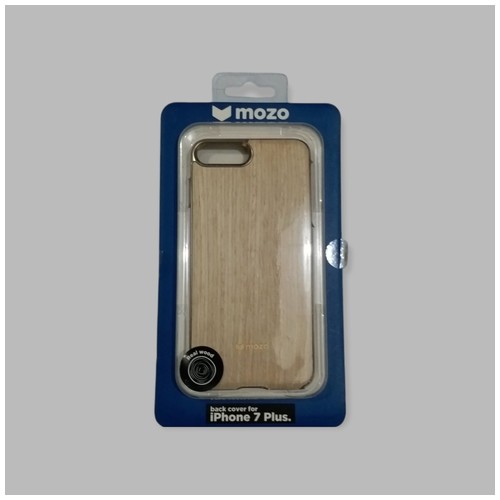 MOZO Genuine White Leather Back Cover Case for iPhone 7 Plus