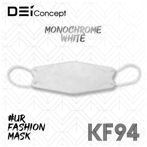 DEI MASK - Masker KF94 Monochrome Series 10's [White]