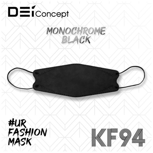 DEI MASK - Masker KF94 Monochrome Series 10's [Black]