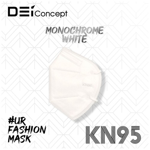 DEI MASK - Masker KN95 Monochrome Series 10's [White]