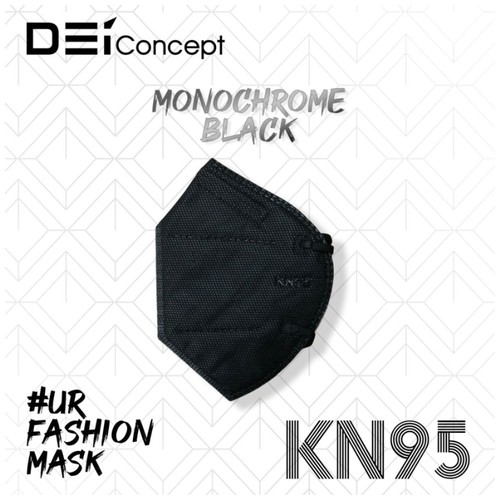 DEI MASK - Masker KN95 Monochrome Series 10's [Black]