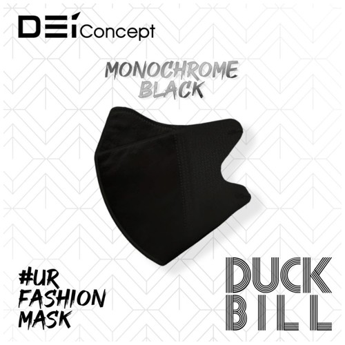 DEI MASK - Masker Duckbill Monochrome Series [Black] - 25 pcs