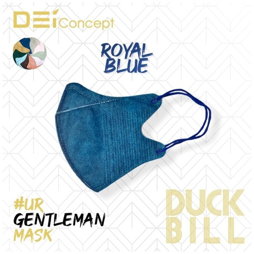 DEI MASK - Masker Duckbill Gentlemen Series [Royal Blue] 10's