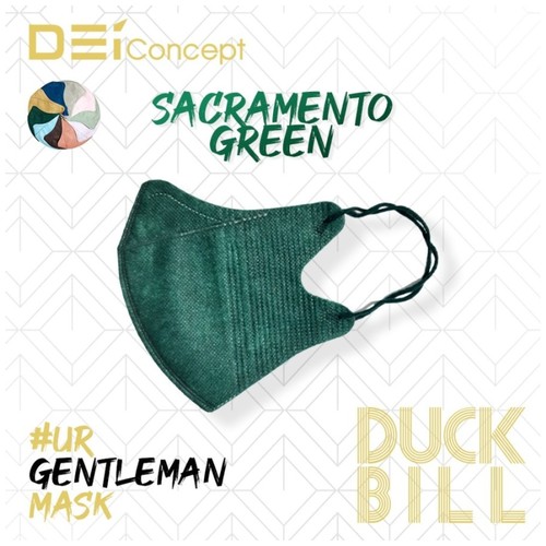 DEI MASK - Masker Duckbill Gentlemen Series [Sacramento Green] 10's