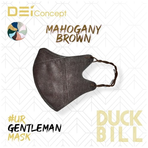 DEI MASK - Masker Duckbill Gentlemen Series [Mahogany Brown] 10's