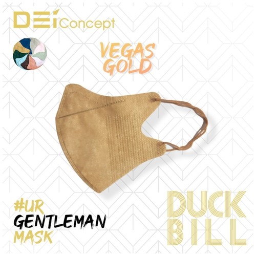 DEI MASK - Masker Duckbill Gentlemen Series [Vegas Gold] 10's